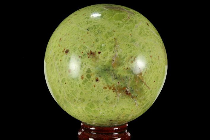 Polished Green Opal Sphere - Madagascar #95879